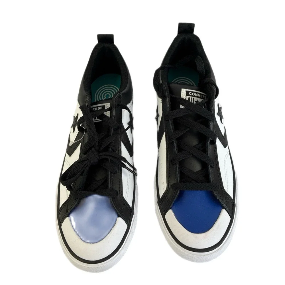 New Big Kids Converse Pro Blaze Play Offs Multicolor Leather Low Sneakers Sz 5.5